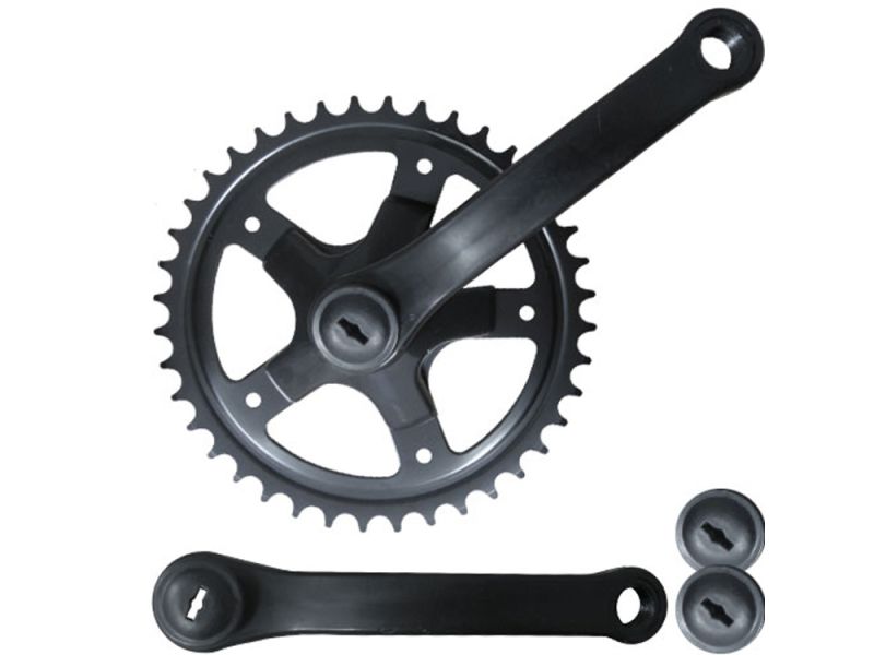 Messingschlager Kurbelsatz (127mm | 36 Zähne | schwarz)