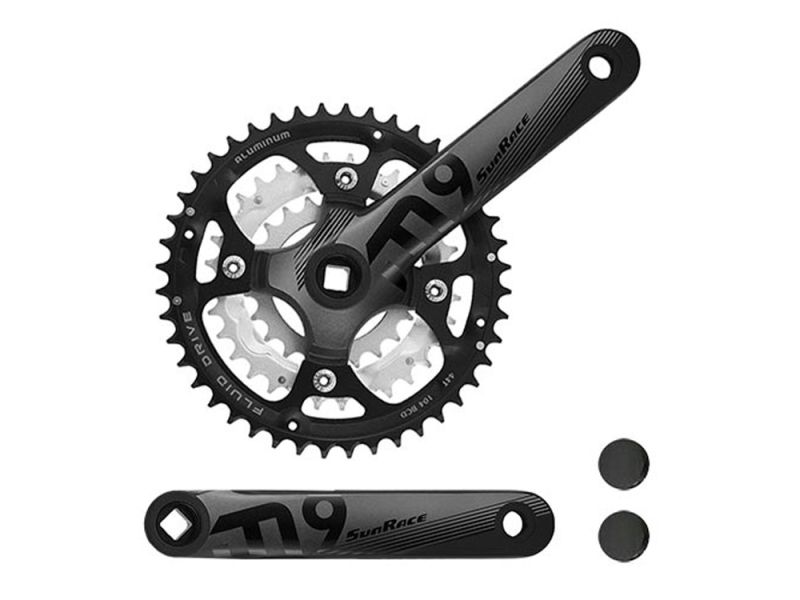 SunRace FCM914 Kurbelsatz (175mm Alu | 22-32-44 | schwarz)