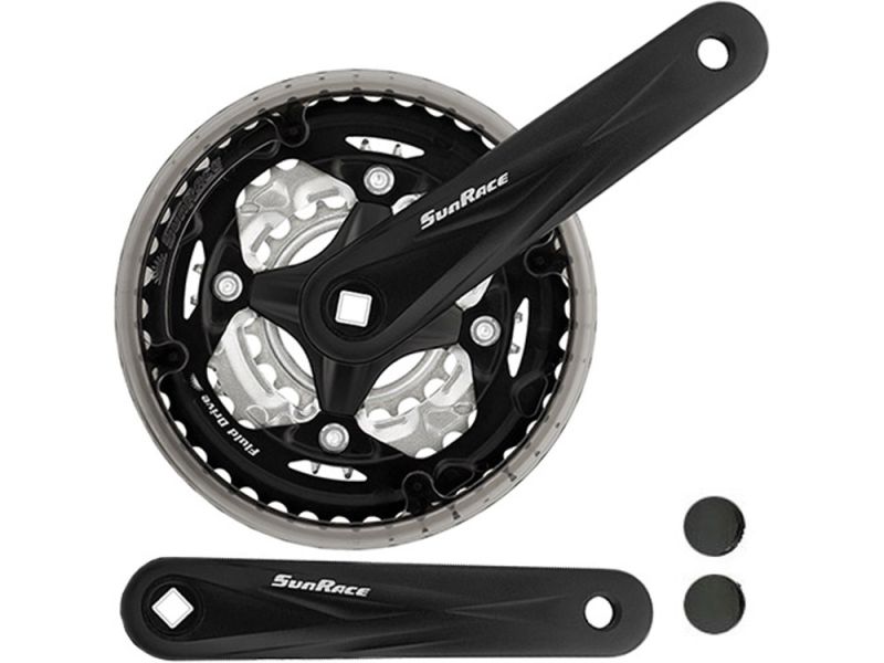 SunRace FCM600 Kurbelsatz (170mm Alu | 22-32-42 | schwarz)
