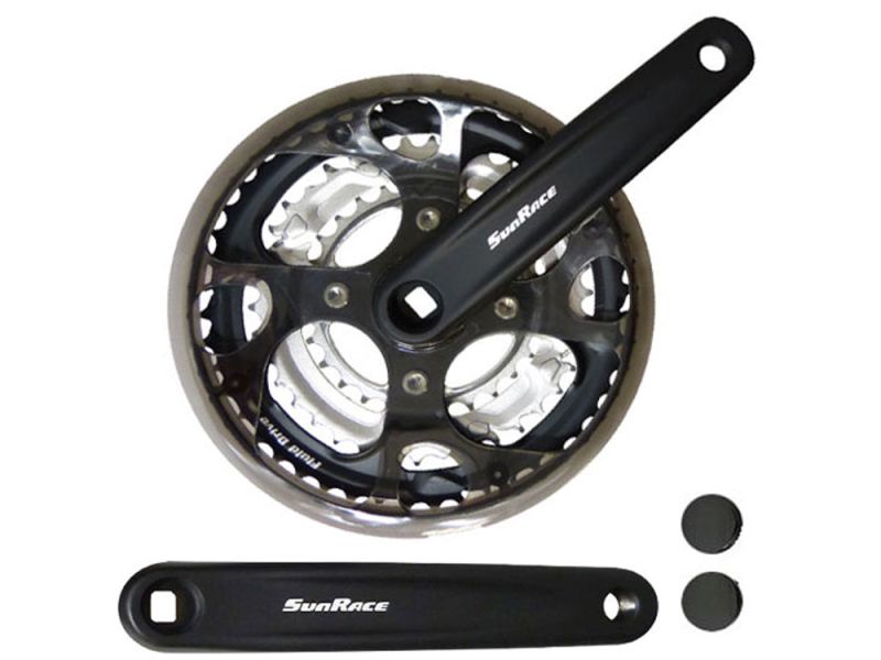 SunRace FCM300 Kurbelsatz (170mm Alu | 28-38-48 | schwarz)