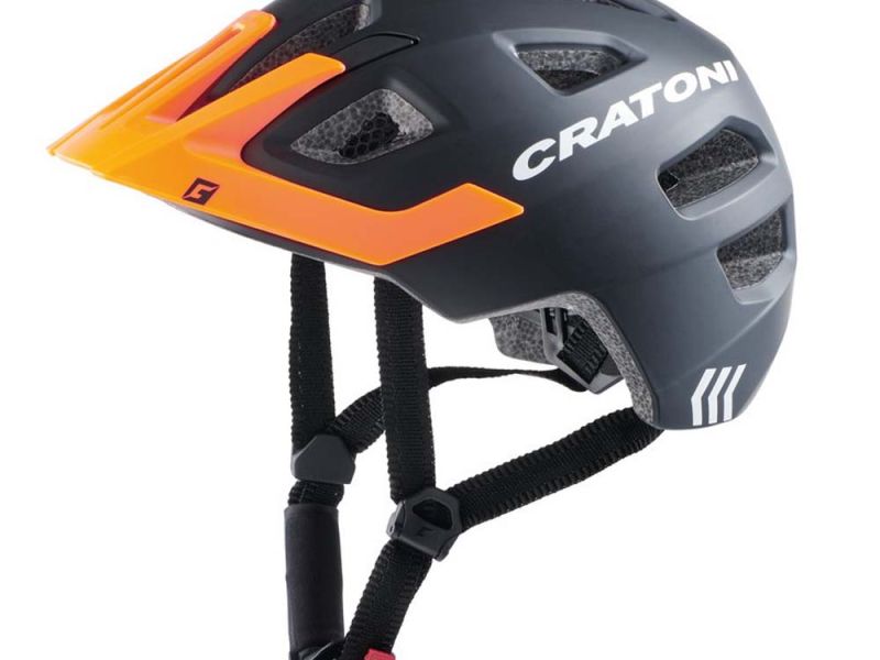 Cratoni Maxster Pro Fahrradhelm Kinder (schwarz / orange)