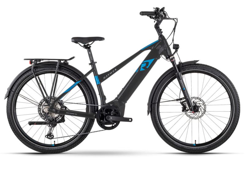 Raymon TourRay E 8.0 Mid | Trekking E-Bike | 27,5" | 630Wh Yamaha PW-X3 | black / new blue / grey matt