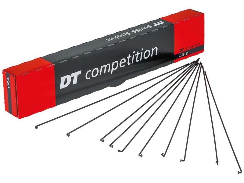 DT Swiss Competition Speiche (2.0x1.8x2.0x282mm | schwarz | Niro | ohne Nippel | 100 Stück)