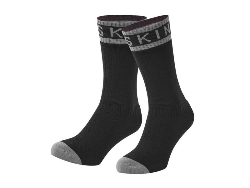 SealSkinz Scoulton Socken (schwarz / grau)-XL