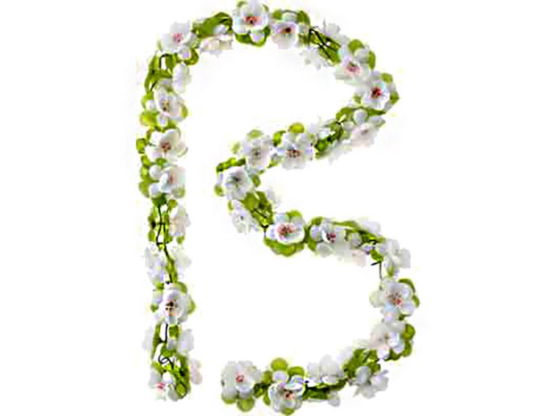 Basil Garland Dekorblume (weiß)