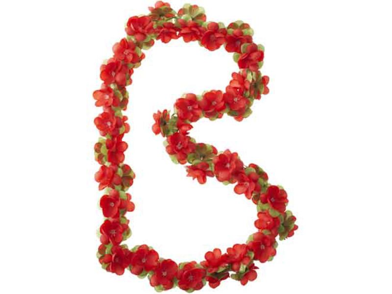 Basil Garland Dekorblume (rot)