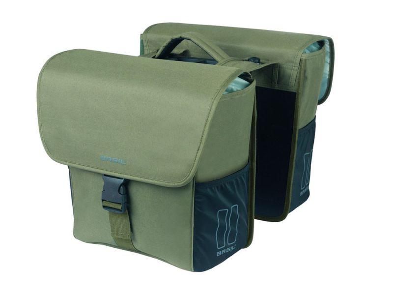 Basil Go Doppelpacktasche (32 Liter | MIK | dunkelgrün)