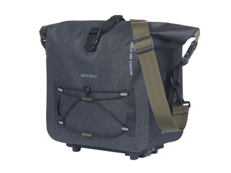 Basil Navigator Storm Gepäckträgertasche (10-26 Liter | MIK | schwarz)