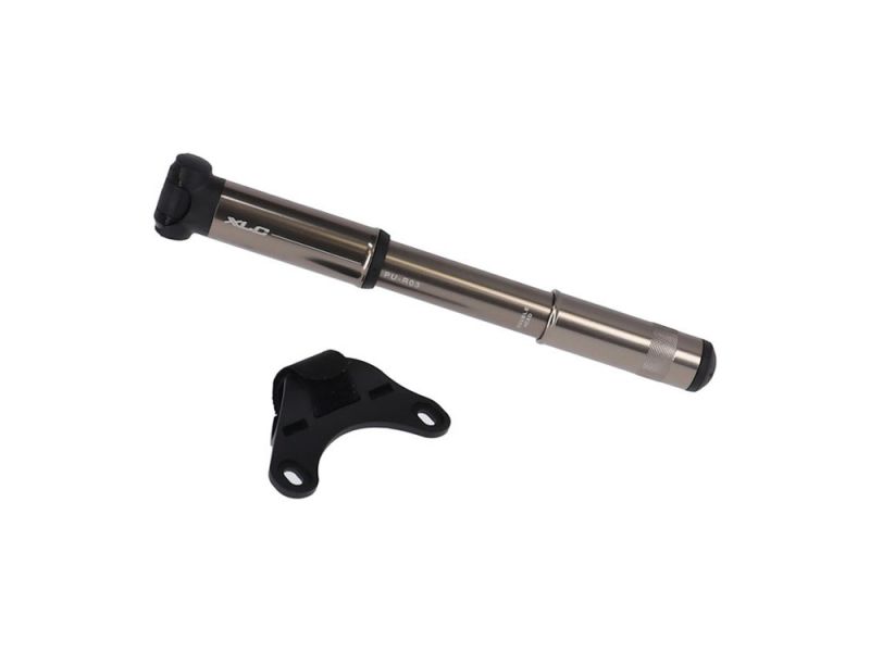 XLC Race PU-R03 Minipumpe (11 Bar | Dualkopf | silber / bronze)