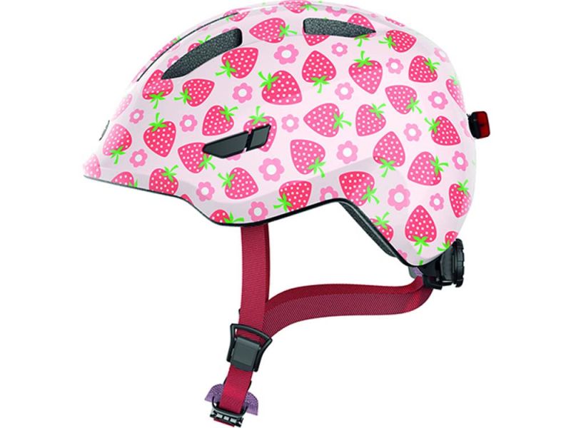 Abus Smiley 3.0 LED Fahrradhelm Kinder (rose strawberry)