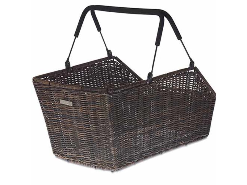 Basil Cento Rattan Look Fahrradkorb (braun)
