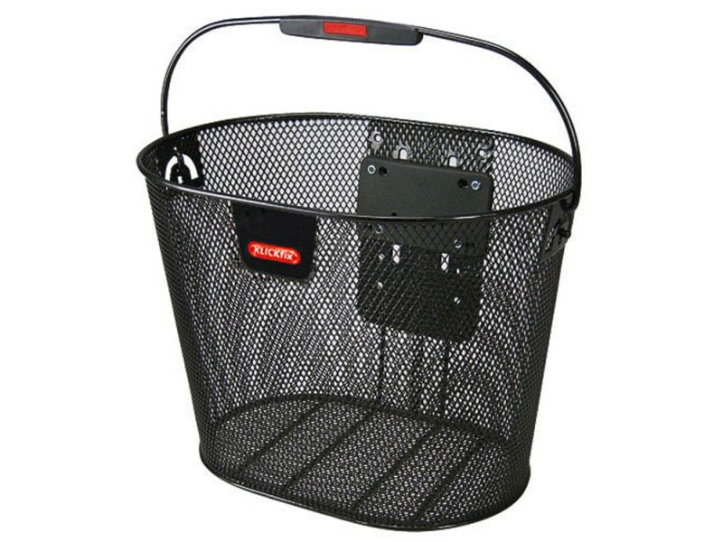 Asista KlickFix Oval Plus Vorderradkorb (schwarz)