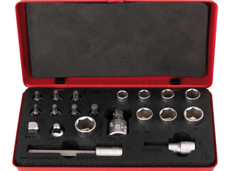 Unior Bits- und Steckschlüsselset (rot)