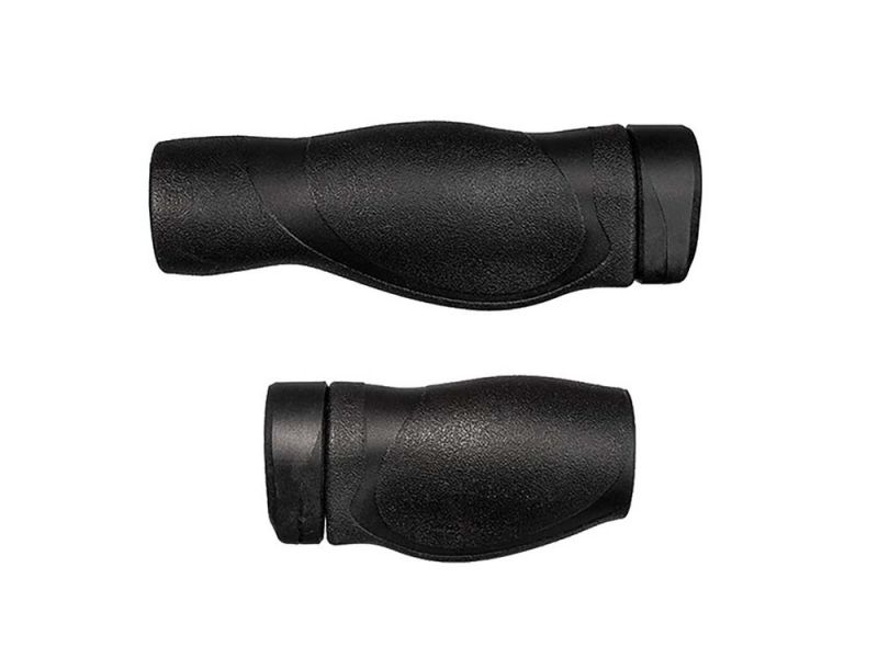Herrmans Clik Comfort Fahrradgriffe (schwarz | 123/90mm | Ø22mm | Paar)
