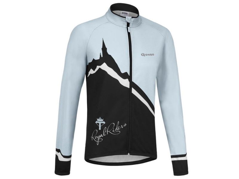 Gonso Abbey long sleeve cycling jersey men (blue mist)