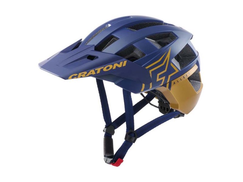 Cratoni AllSet Pro Fahrradhelm (blau / gold)