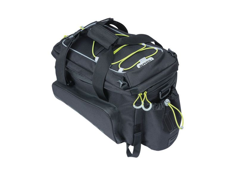 Basil Miles XL Pro Gepäckträgertasche (9-36 Liter | schwarz / lime)