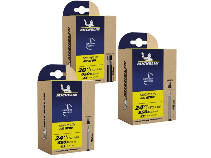 Michelin G3 Airstop Fahrradschlauch (18/20“ | 1,30-1,80“ | AV34)