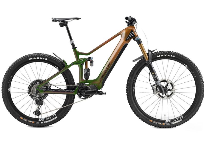 Merida eOne-Sixty 10K EP3 Fully MTB E-Bike (29 / 27.5 Zoll | 504Wh | grün / braun)-40 cm