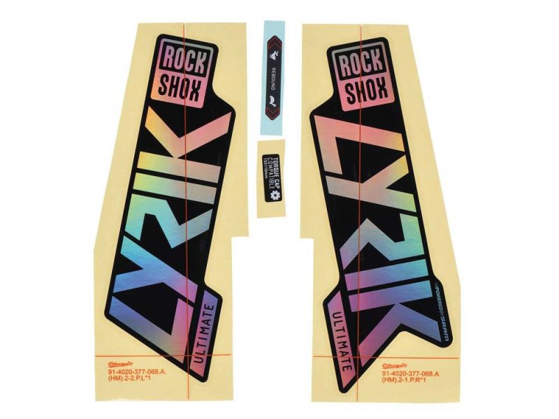 Rock Shox Gabel Decal Kit für Lyrik Ultimate 27/29" (Regenbogennfolie)