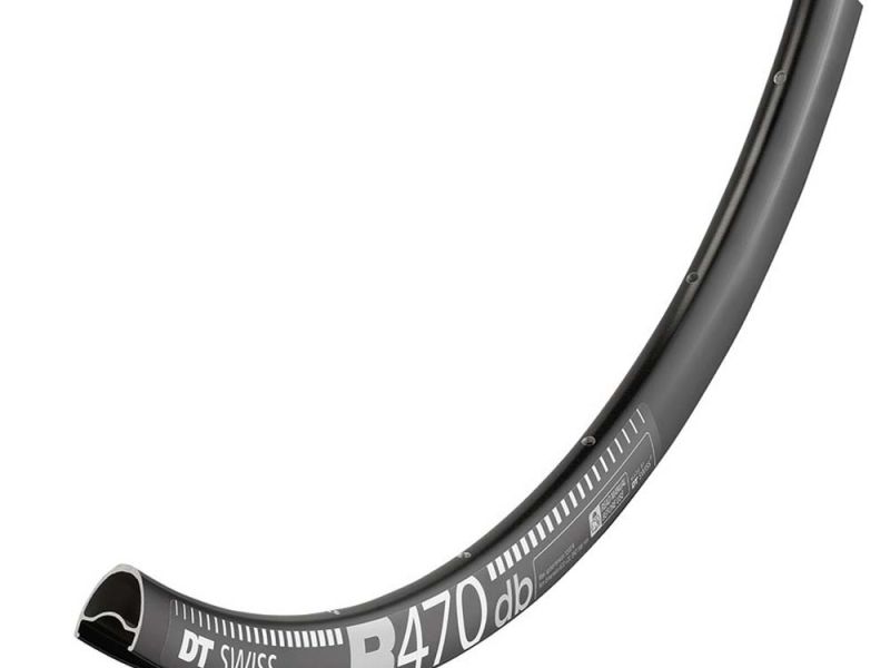 DT Swiss R 470 DB Fahrradfelge (28" | schwarz | 24 Loch | 622-20)