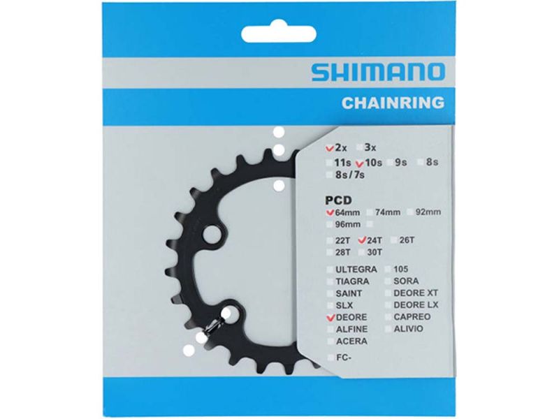 Shimano Deore FC-M6000-2 Kettenblatt (24Z | 10-fach | schwarz)