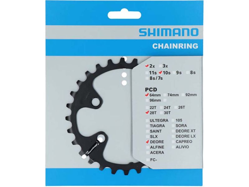 Shimano Deore FC-M6000-2 Kettenblatt (28Z | 10-fach | schwarz)