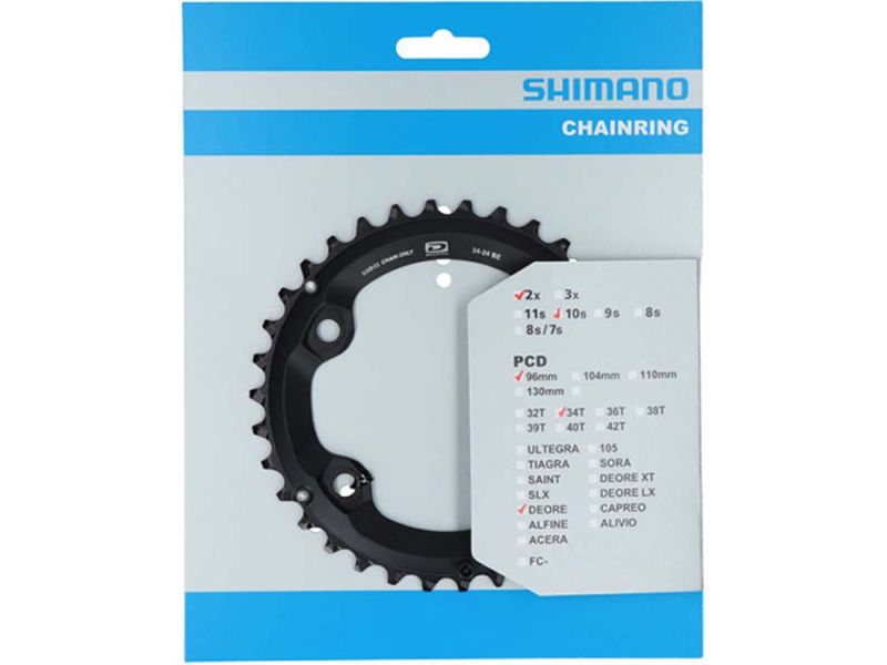 Shimano Deore FC-M6000-2 Kettenblatt (34Z | 10-fach | schwarz)