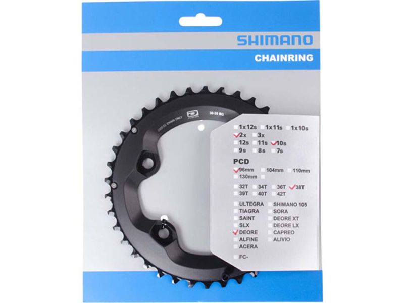 Shimano Deore FC-M6000-2 Kettenblatt (38Z | 10-fach | schwarz)