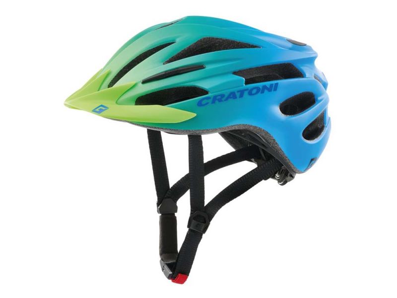 Cratoni Pacer Junior Fahrradhelm Kinder (grün / mattblau)
