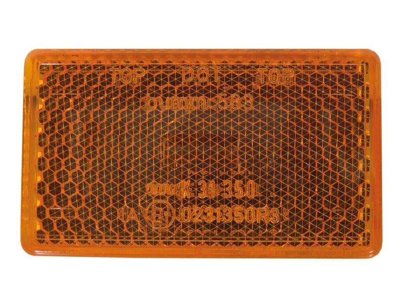b&m Rückstrahler (seitlich | eckig | für Starrgabel | orange)