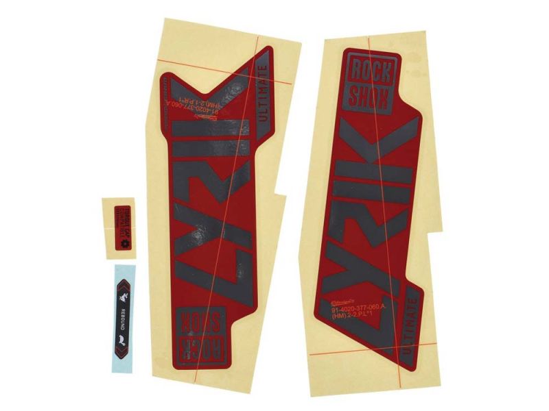 Rock Shox Gabel Decal Kit für Lyrik Ultimate 27/29" (Polarfolie für Rot)