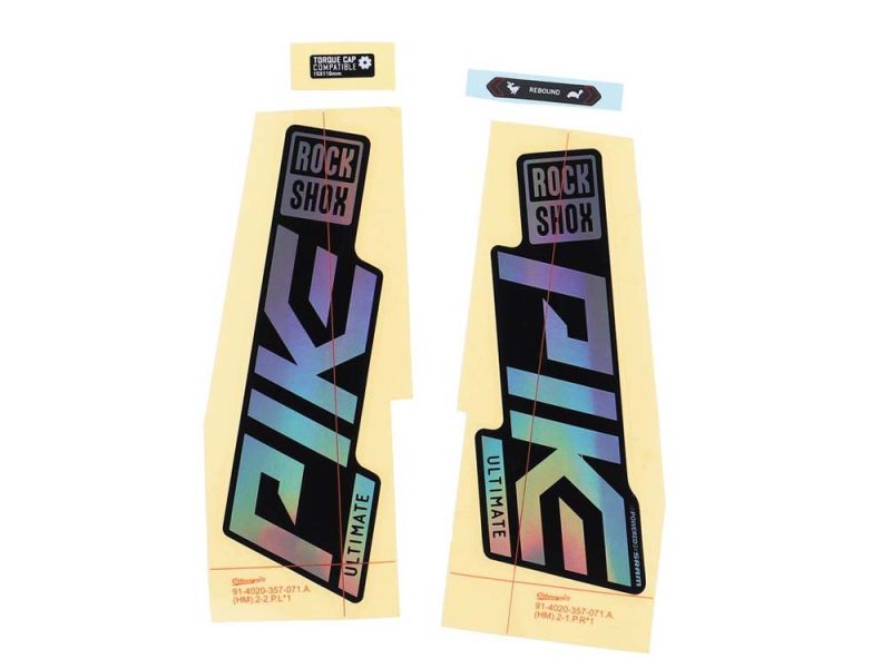 Rock Shox Gabel Decal Kit für Pike Ultimate 27/29" (Regenbogenfolie für Schwarz)