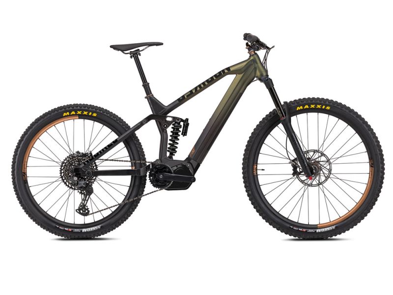 NS Bikes E-Fine 1 170 Fully MTB E-Bike (29/27,5“ | 630Wh | schwarz / grün)-S