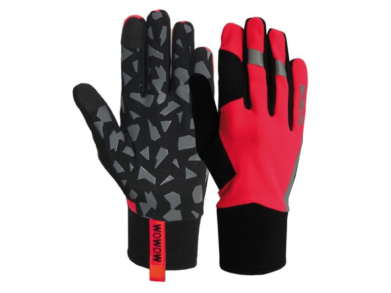 Wowow Early Fog Fluo cycling gloves (red)