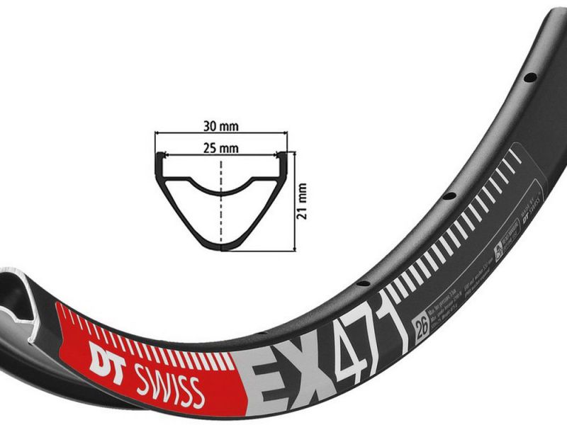 DT Swiss Felge EX 471 26" 559-25 VL 65mm 32 Loch