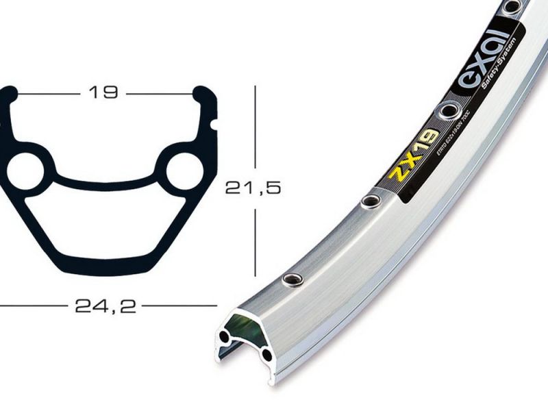 Exal Felge ZX 19 26" 559-19 VL 65 mm 32 Loch mit Ösen
