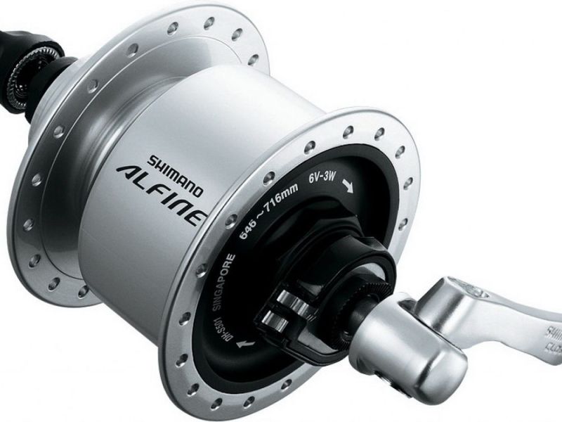 Shimano Vorderrad Nabendynamo Alfine DHS501 100mm 36 Loch Centerlock SNSP