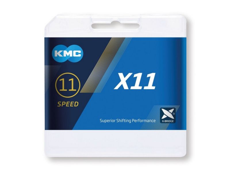 KMC X11 Schaltungskette (1 / 2" x 11 / 128" | 118 Glieder | 5.65mm | 11f | grau)