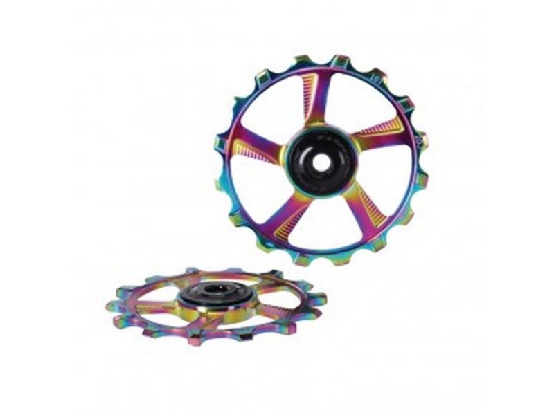 Token MTB Skinny Fat Schaltwerkpully-Set (oilslick | SRAM & Shimano 12s MTB 14 / 16T)