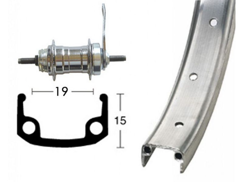 Bike-Parts Hinterrad 20x1.75 RB-Nabe 36L