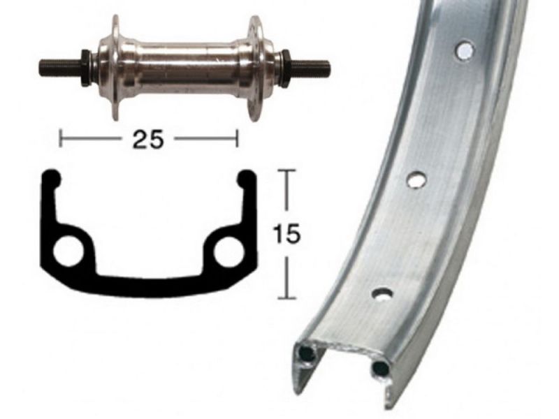 Bike-Parts Vorderrad 24x1.9 Alunabe Starr 36L