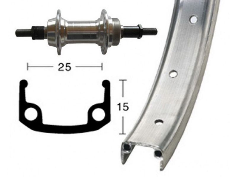 Bike-Parts Hinterrad 24x1.9 Schr. ZKR. Starr 36L