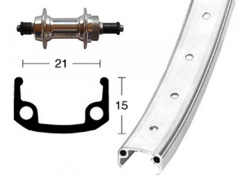 Bike-Parts Hinterrad 26x1.9 Alunabe Schr.ZKR SSP36L