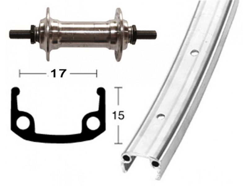 Bike-Parts Vorderrad 27x1.1/4Alu-Nabe. Starr 36L