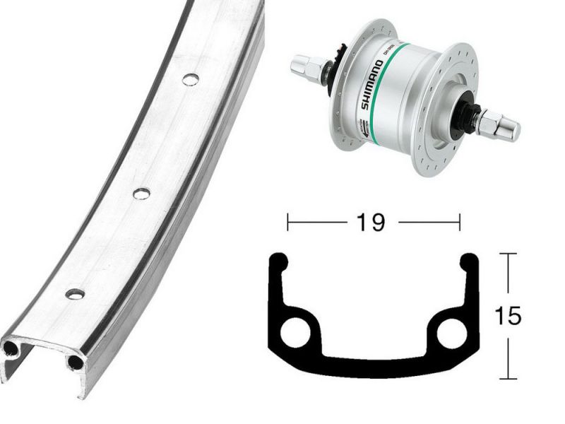 Bike-Parts Vorderrad 28x1 3/8 Nabendynamo DH3N31 Starr36L
