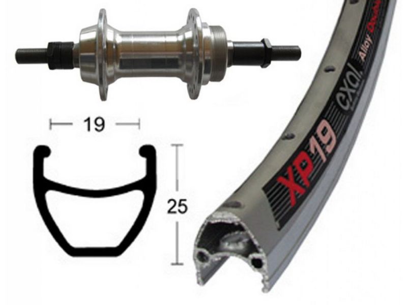 Bike-Parts Hinterrad 28x1.75 Schr.ZKR 6/7 für Starr 36L Exal XP-19