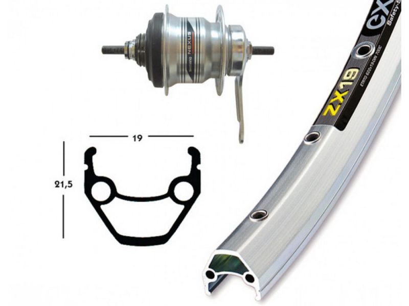 Bike-Parts Hinterrad 28x1.75 RB-Nabe Shimano7-G. 36L EXAL ZX 19
