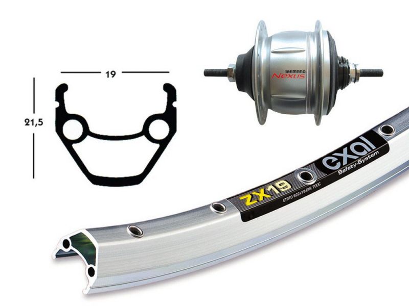 Bike-Parts Hinterrad 28x1.75 o.RT Shimano8-G.Starr 36L Exal ZX 19