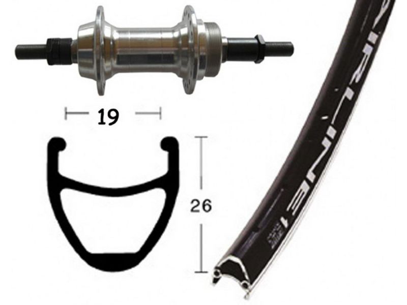 Bike-Parts Hinterrad 26x1.75 Alunabe Starr 36L Airline 1